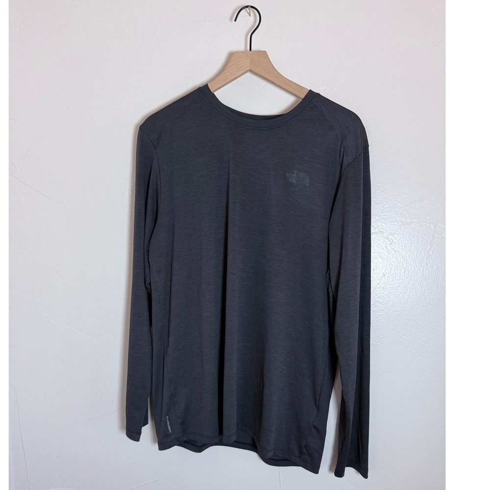 The North Face Hyperlayer FD FlashDry Long Sleeve Crew Shirt Gray Men L